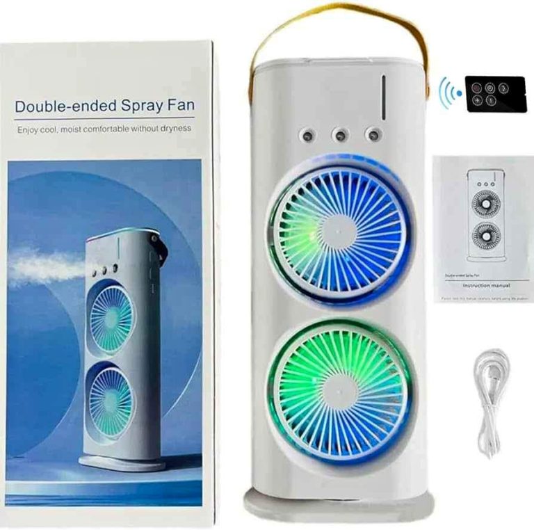Rechargeable Remote Control Double Head Cooling Fan